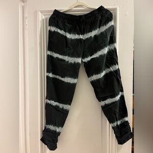 Thread & Supply Black and White Striped Joggers